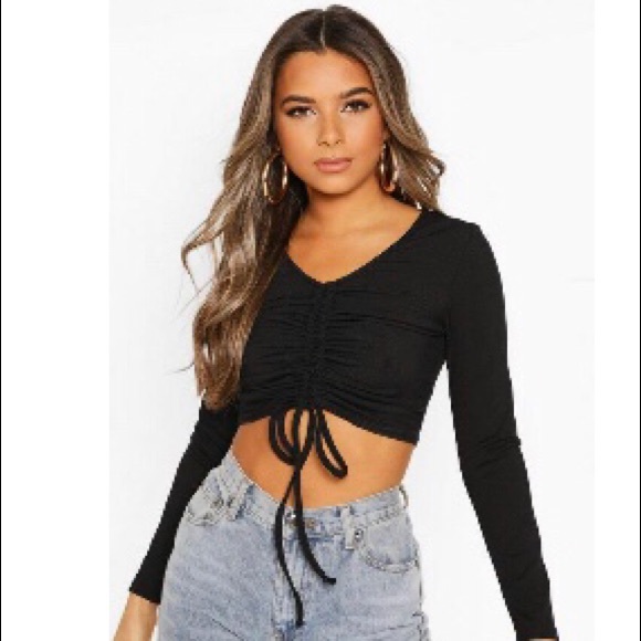 Petite Ruched Front Rib - Picture 2 of 3